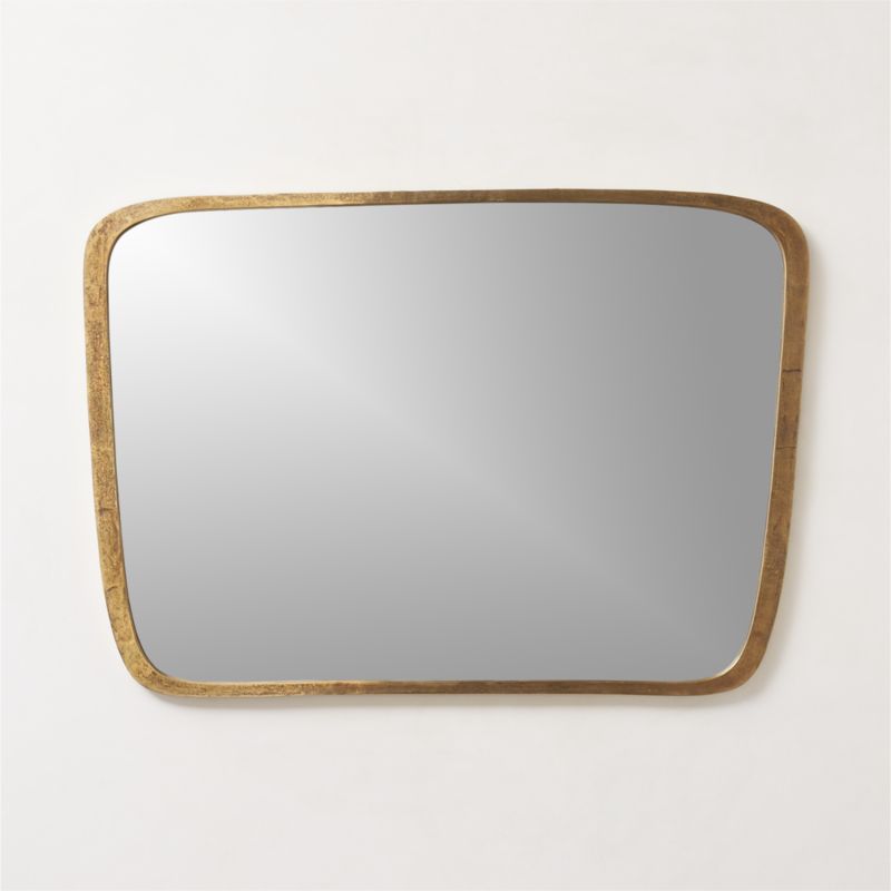 Brass Finish Hammered Tray - Black Bough