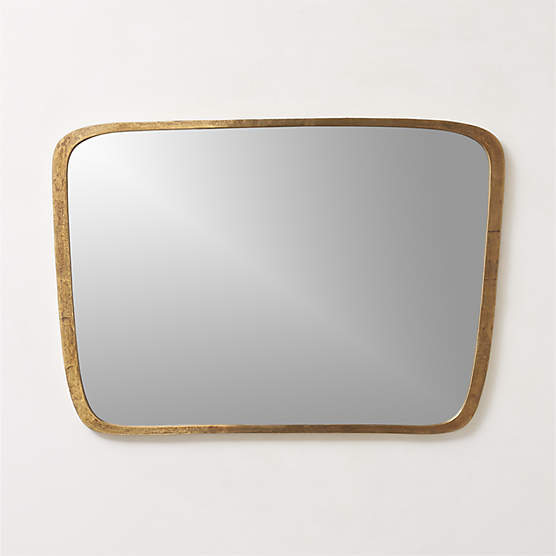 Ponder Large Brass Wall Mirror 48''x34''