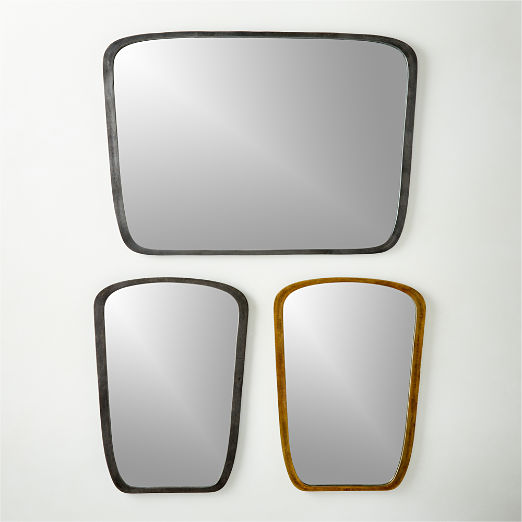 Ponder Small Black Wall Mirror 23.5"x32.75"