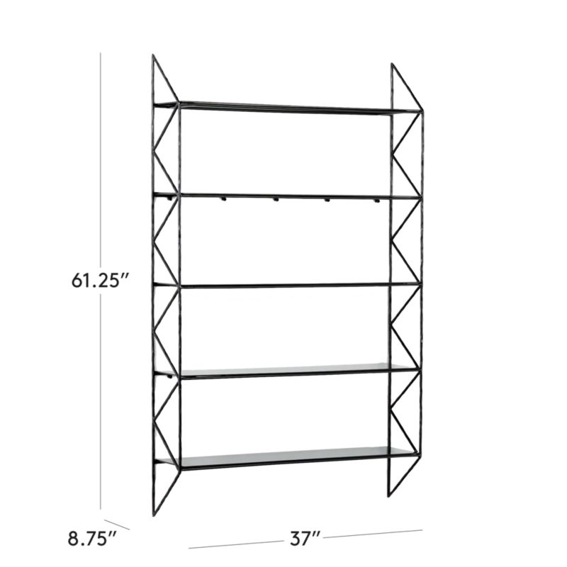 Cb2 shop metal bookshelf