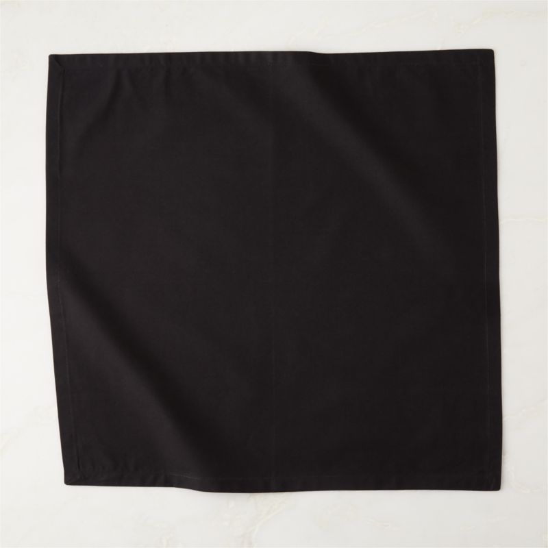 Poplin Black Cloth Napkins Set of 8 - image 2 of 7