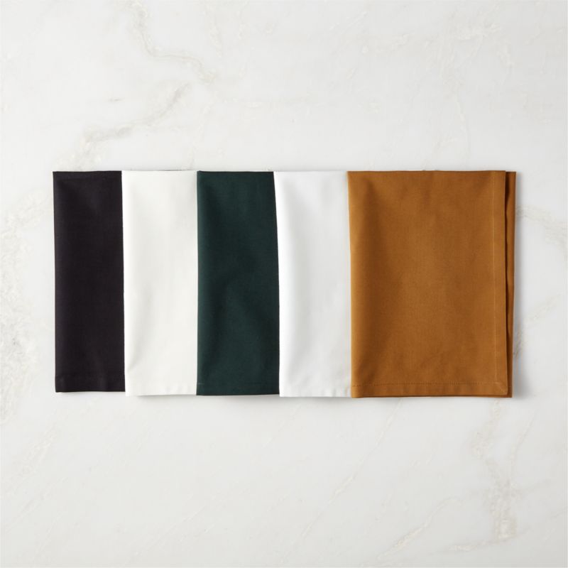 Poplin Tobacco Brown Cloth Napkins Set of 8 - image 4 of 6