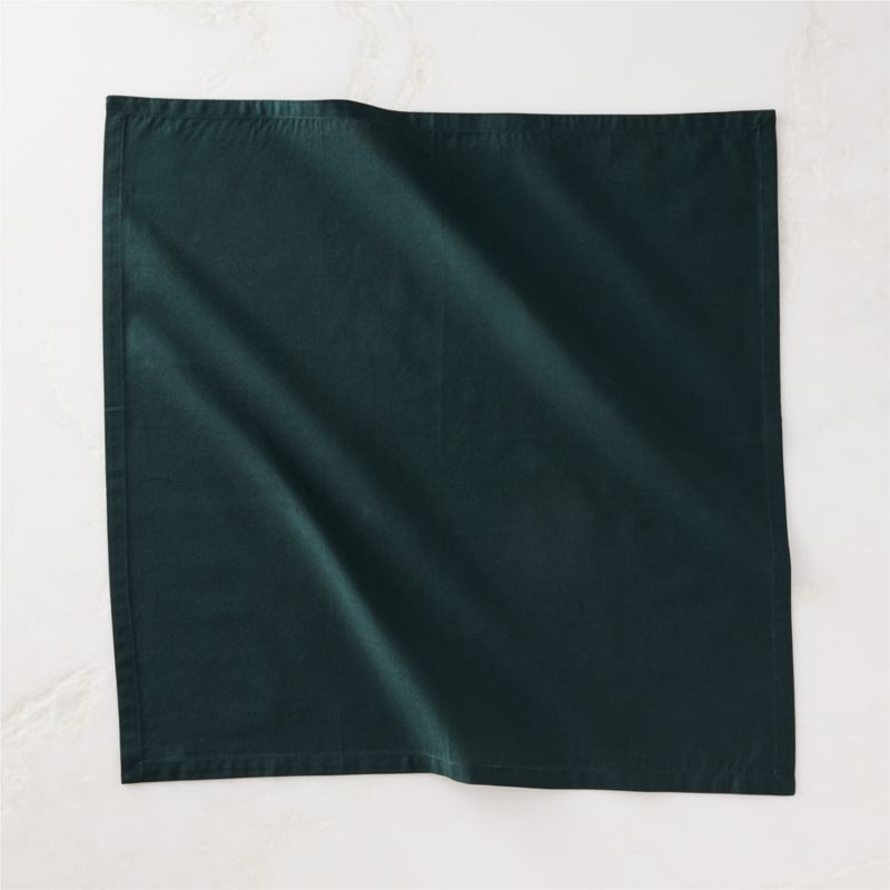 Poplin Modern Dark Green Cloth Dinner Napkins Set of 8 + Reviews