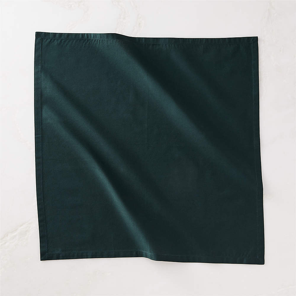 Poplin Modern Dark Green Cloth Dinner Napkin + Reviews