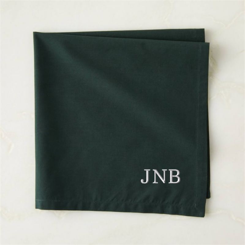 Poplin Dark Green Cloth Napkin - image 1 of 6