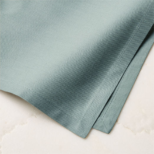 Poplin Ice Blue Cloth Napkins Set of 8