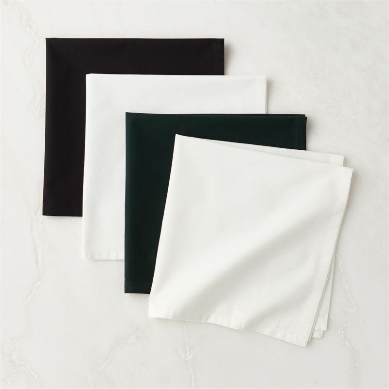 Poplin Ivory Cloth Napkin + Reviews CB2