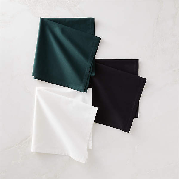 Poplin Modern Dark Green Cloth Dinner Napkin + Reviews