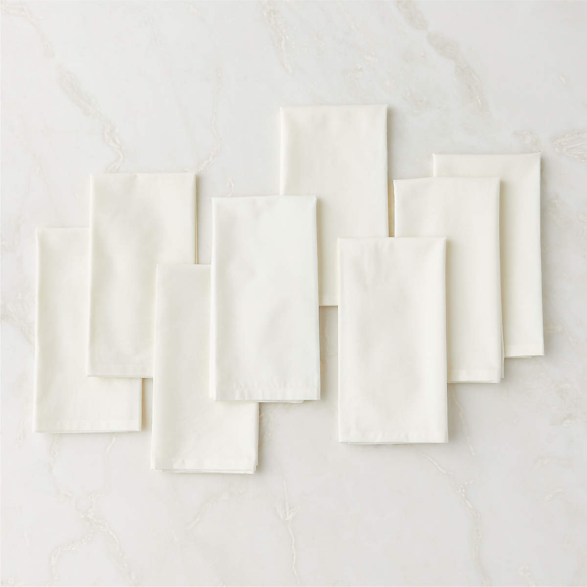 Poplin Ivory Cloth Napkins Set of 8 | CB2