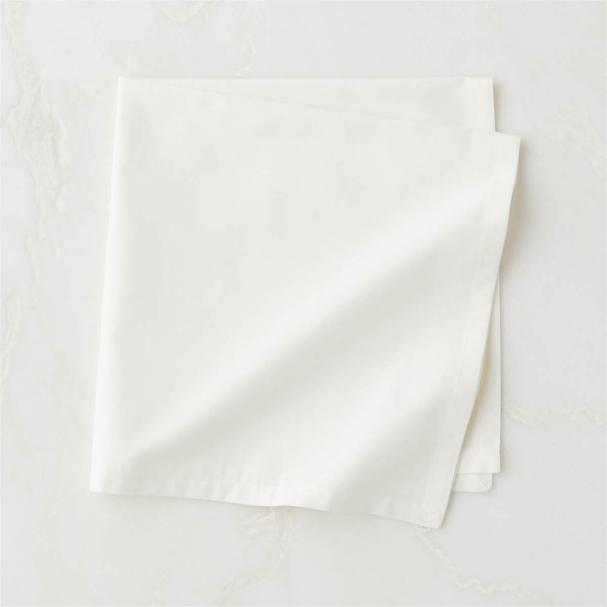 Poplin Ivory Cloth Napkin + Reviews | CB2