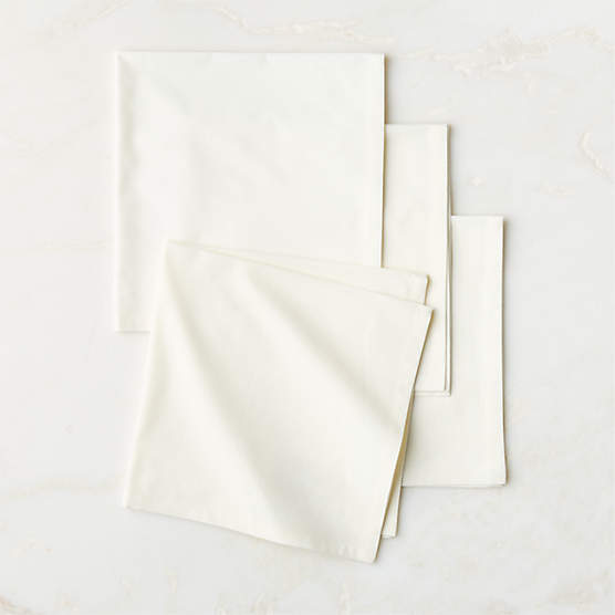 Poplin Off-White Cloth Napkins Set of 4