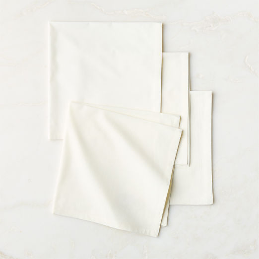Poplin Off-White Cloth Napkins Set of 4