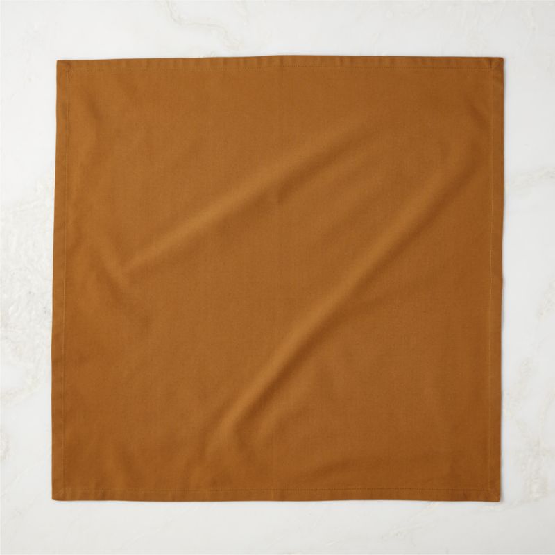 Poplin Tobacco Brown Cloth Napkins Set of 8 - image 2 of 6