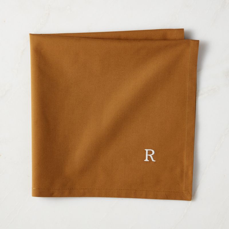 Poplin Tobacco Brown Cloth Napkins Set of 8 - image 1 of 6