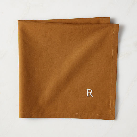 Poplin Tobacco Brown Cloth Napkin