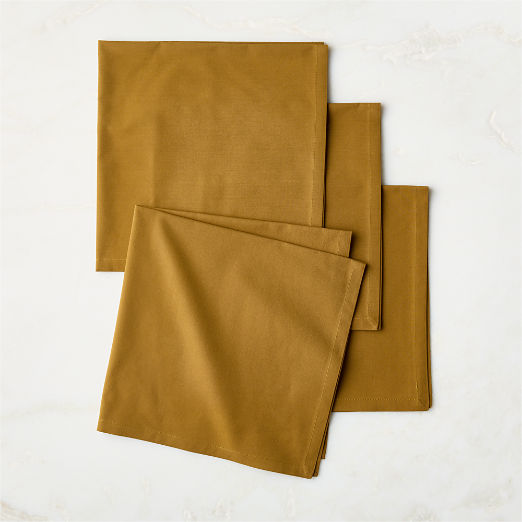 Poplin Tobacco Brown Cloth Napkins Set of 4
