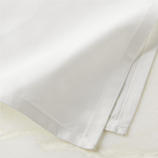 Poplin White Cloth Napkins Set of 4