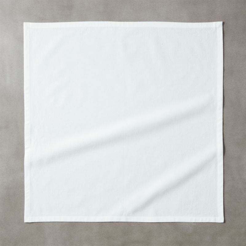 Poplin White Cloth Napkins Set of 8 - image 2 of 9