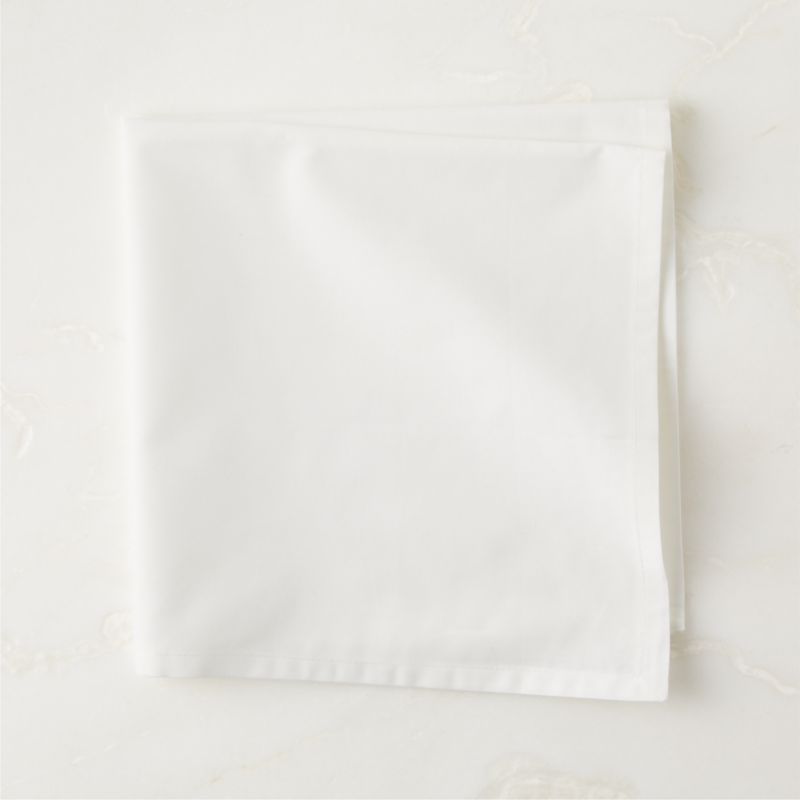 Poplin Modern White Cloth Dinner Napkin + Reviews | CB2