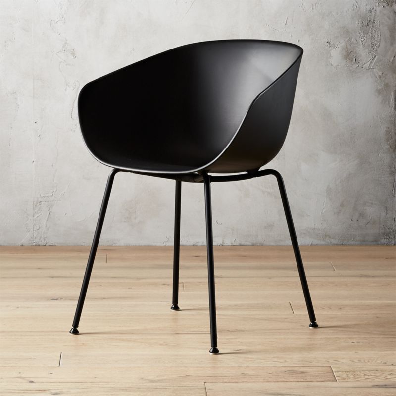 Poppy Black Plastic Chair Reviews Cb2