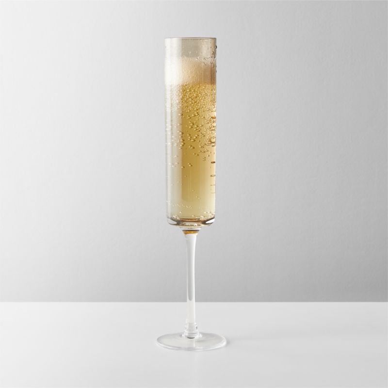 Porsha Smoked Modern Champagne Flute + Reviews