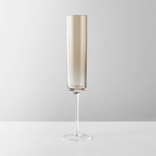 Crate and Barrel EDGE Square Champagne Flutes Set Of 6