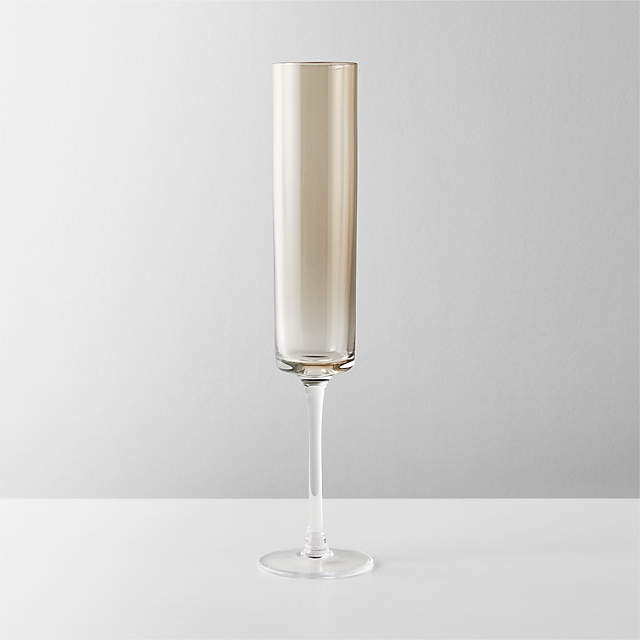 Cylinder Modern Champagne Flute Set of 6 + Reviews, CB2