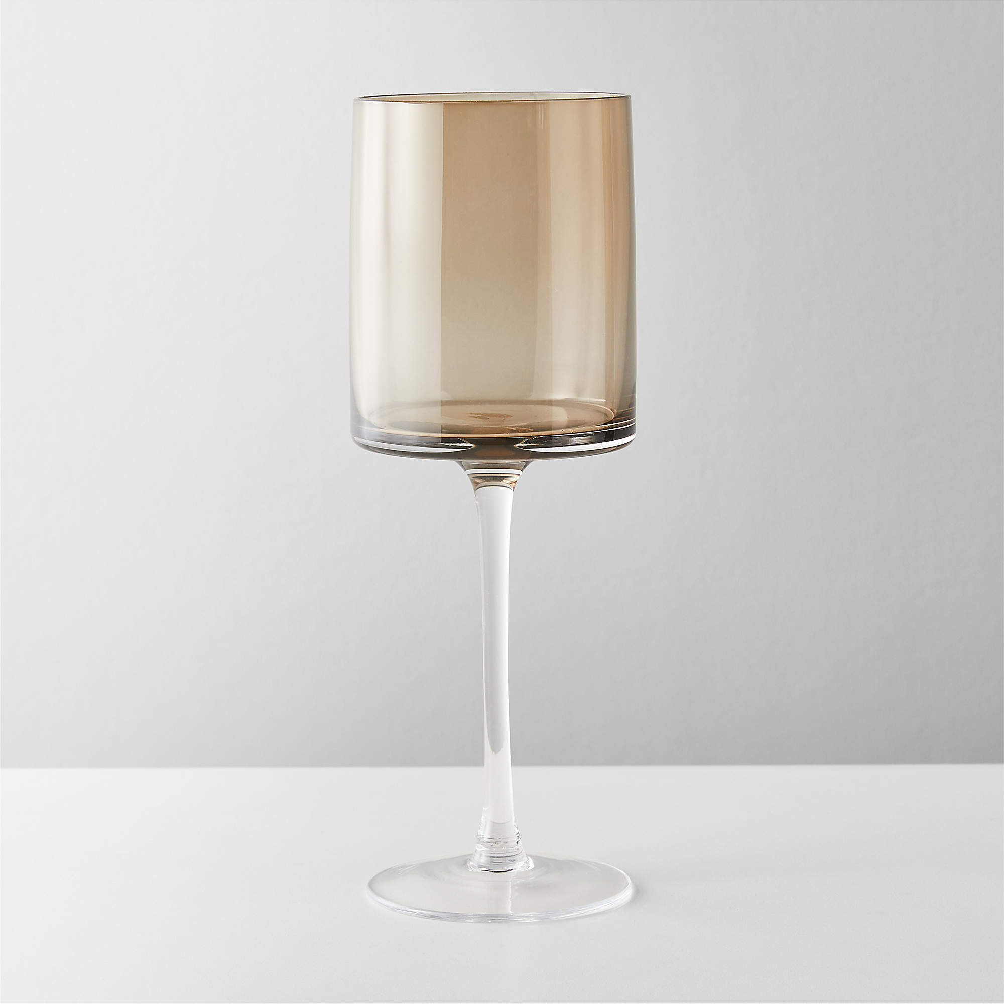 Porsha Smoked Modern White Wine Glass + Reviews CB2 Canada