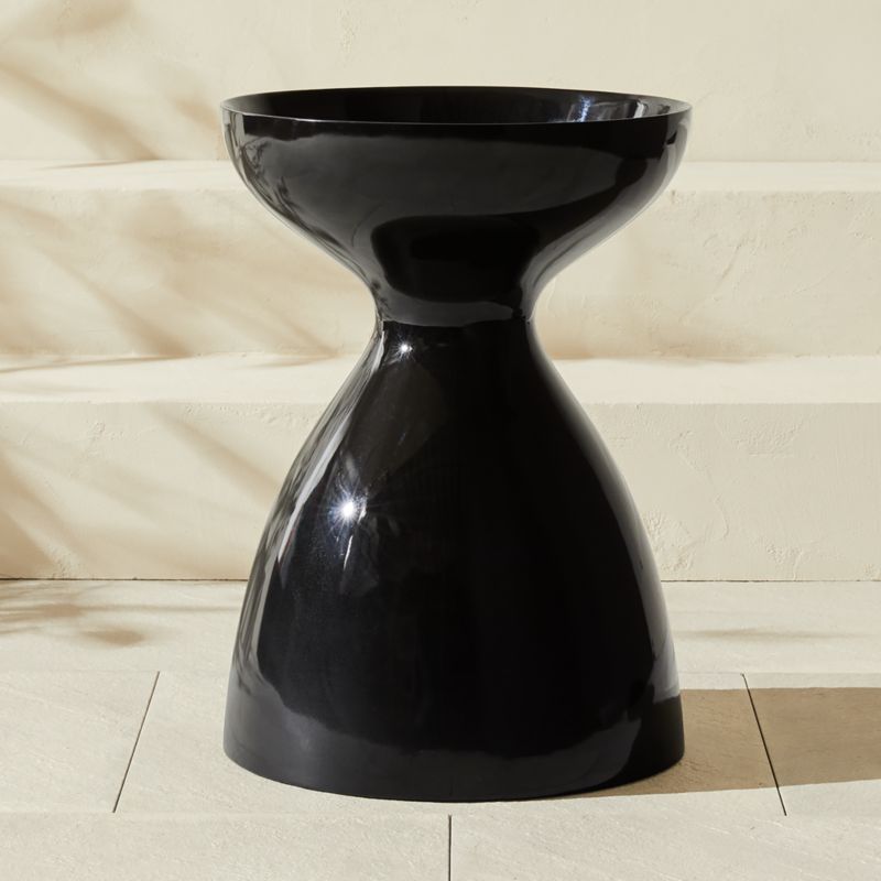 Porta Black High-Gloss Cement Indoor/Outdoor Planter Small - image 3 of 7