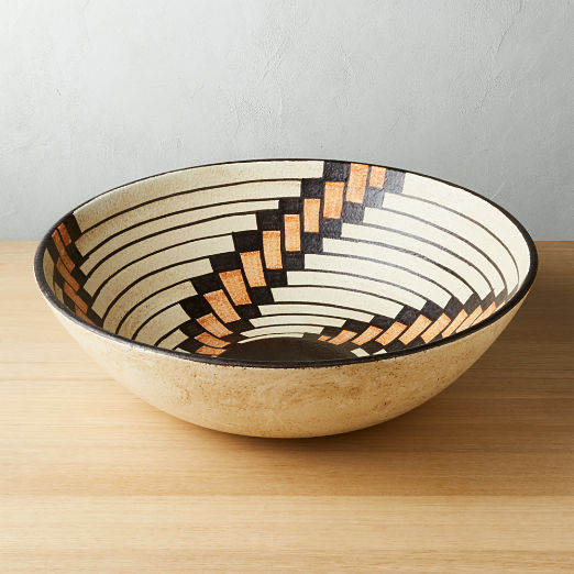 Modern Sculptures And Decorative Objects Cb2 Porta Ceramic Centerpiece Bowl