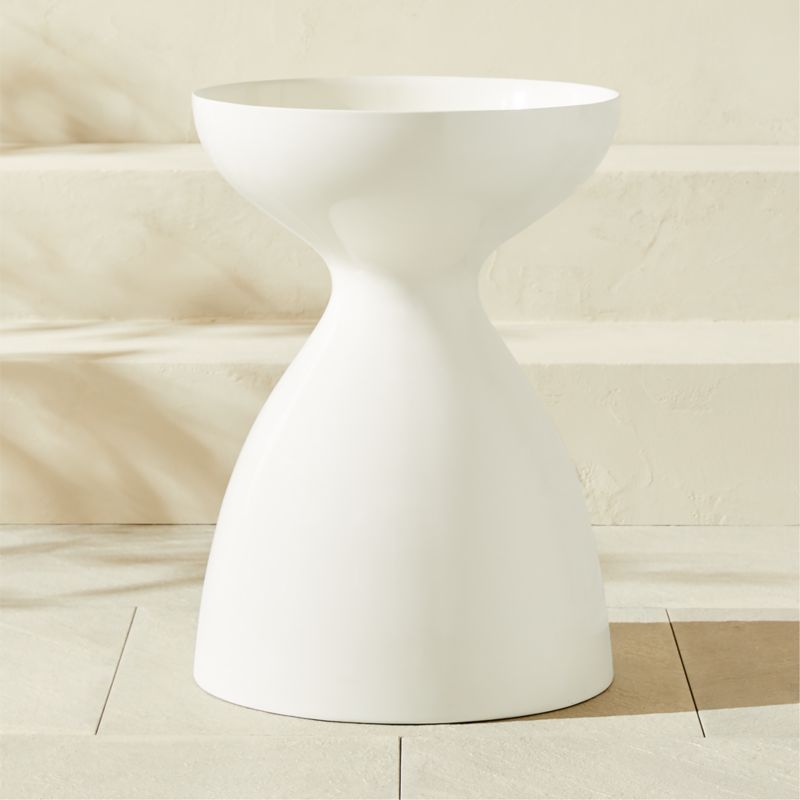 Porta White High-Gloss Cement Indoor/Outdoor Planter Small - image 2 of 6