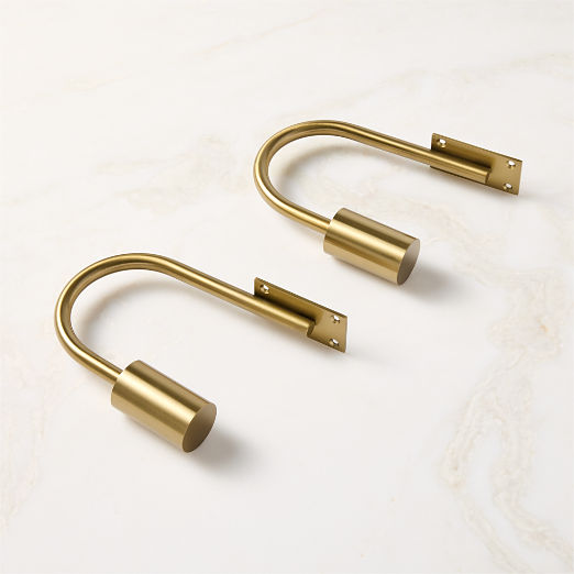 Porter Brushed Brass Curtain Tieback Set of 2