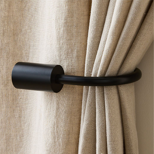 Porter Black Curtain Tieback