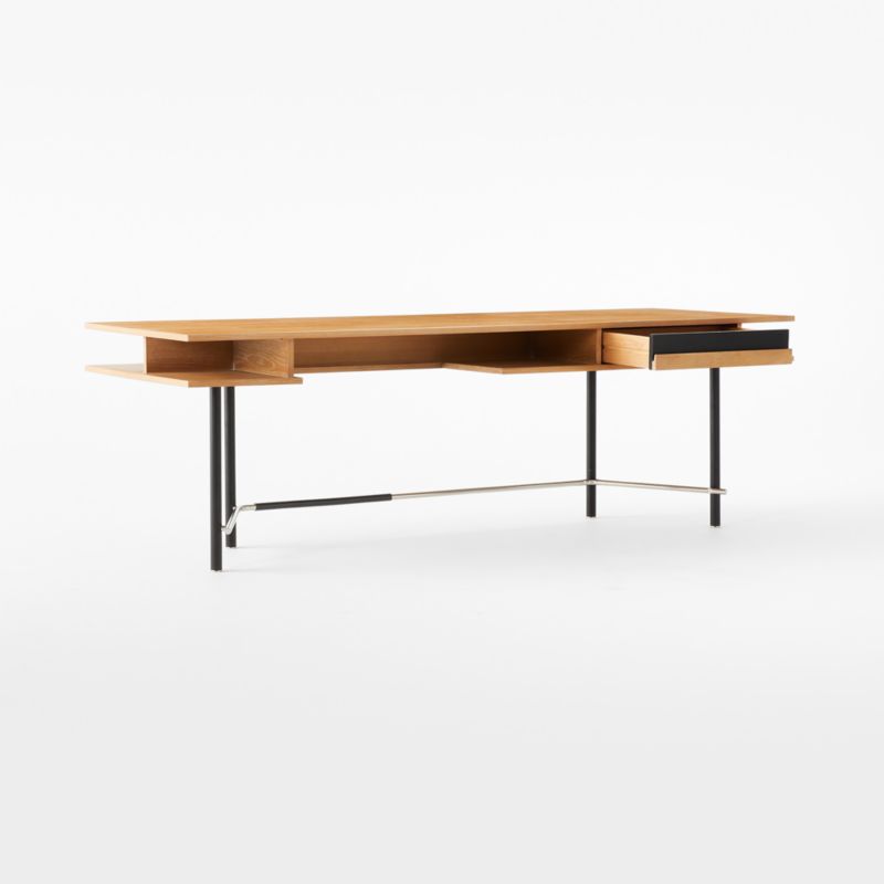 Portofino Cerused White Oak Wood Desk by Gianfranco Frattini - image 7 of 12