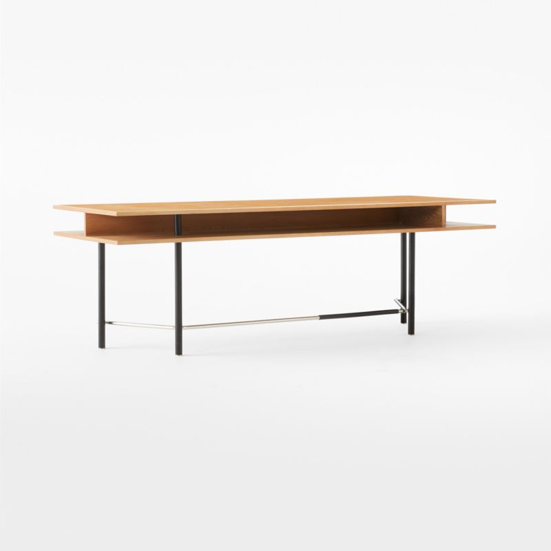 Portofino Cerused White Oak Wood Desk by Gianfranco Frattini - image 9 of 12