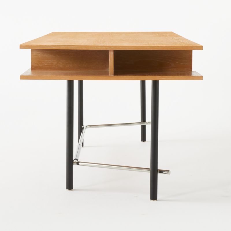 Portofino Cerused White Oak Wood Desk by Gianfranco Frattini - image 8 of 12