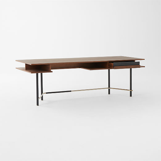 Portofino Walnut Wood Desk by Gianfranco Frattini