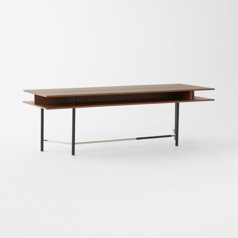 Portofino Walnut Wood Desk by Gianfranco Frattini + Reviews | CB2