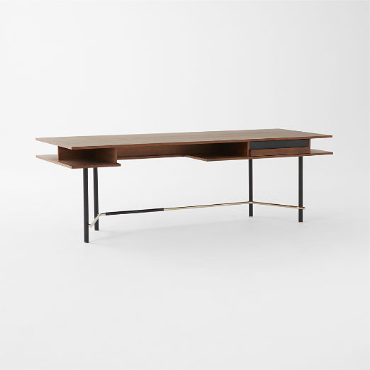 Portofino Walnut Wood Desk by Gianfranco Frattini