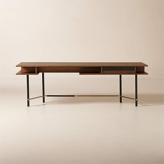 Portofino Walnut Wood Desk by Gianfranco Frattini