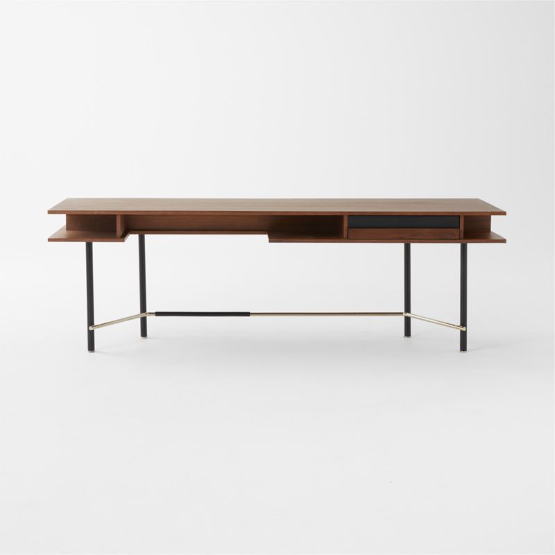 Portofino Walnut Wood Desk by Gianfranco Frattini + Reviews | CB2