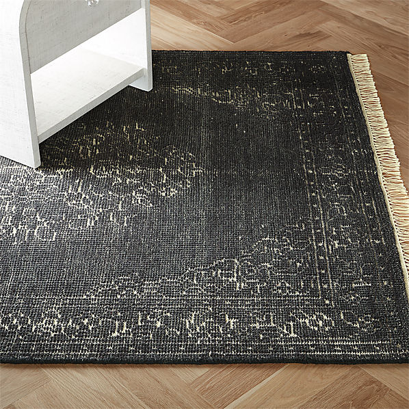 Portrait Black Rug 8 X10 Reviews Cb2