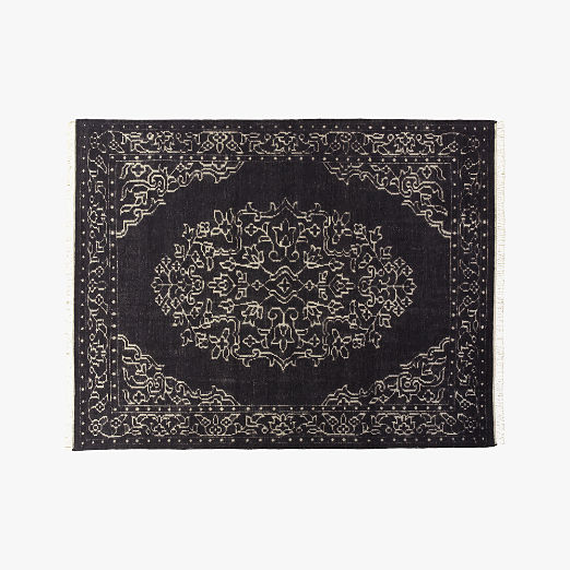 Portrait Black Rug 8 X10 Reviews Cb2