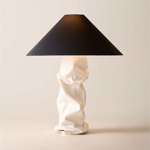 Hendrix White Resin Table Lamp