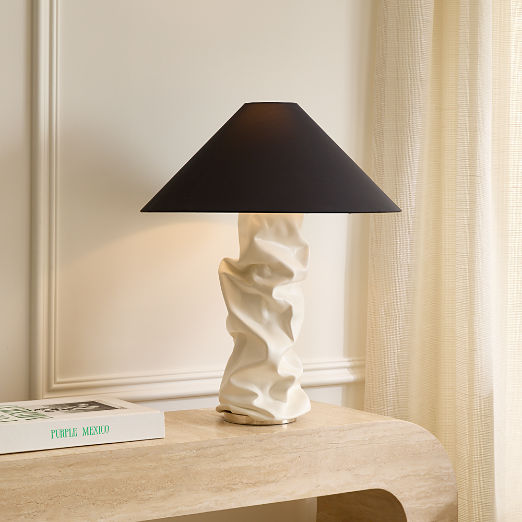 Hendrix White Resin Table Lamp