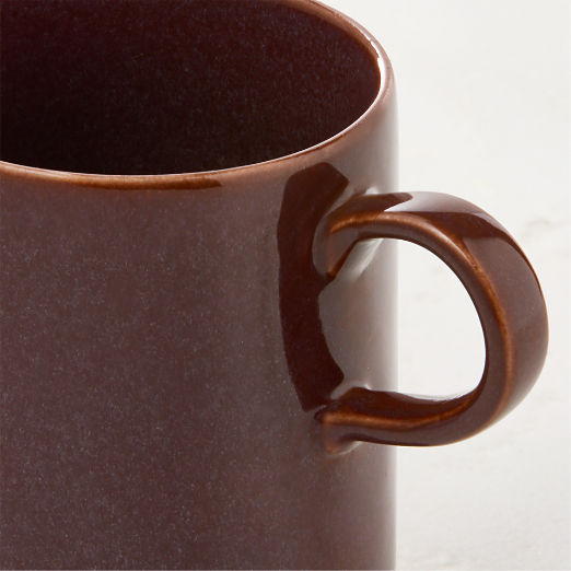Prado Oxblood Coffee Mugs with Reactive Glaze 12oz Set of 6