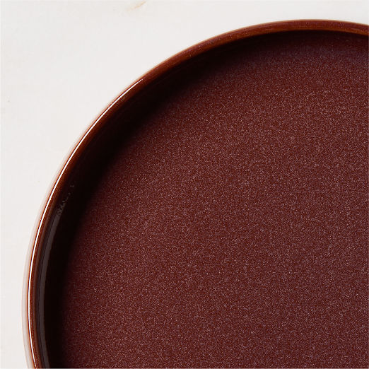 Prado Oxblood Salad Plates With Reactive Glaze Set of 6