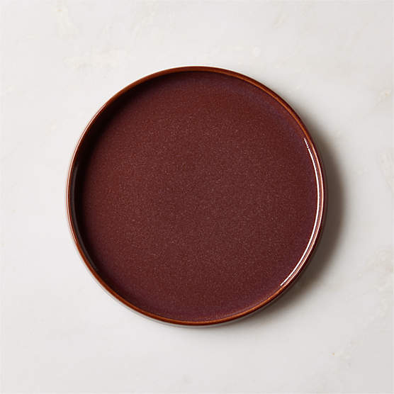 Prado Oxblood Salad Plate With Reactive Glaze