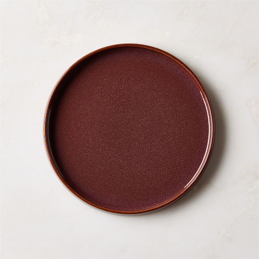 Prado Oxblood Salad Plate With Reactive Glaze