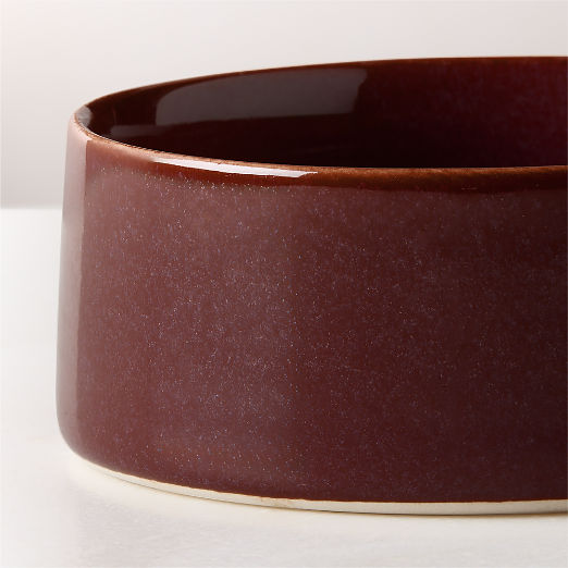 Prado Oxblood Soup Bowls With Reactive Glaze Set of 6